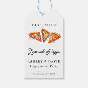 Étiquettes-cadeau Pizza italienne   Faveur de la partie d'engagement