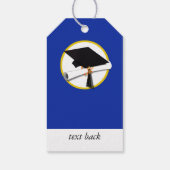 Étiquettes-cadeau Plafond de diplôme avec diplôme - Bleu (Dos)