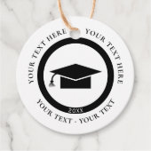 Étiquettes Cadeau Plafond de graduation circulaire (Devant)