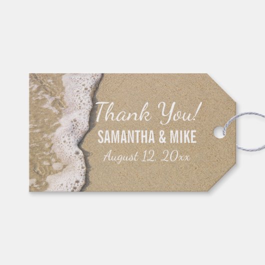 Étiquettes-cadeau Plage (Devant (Horizontal))