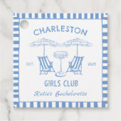 Étiquettes Cadeau Plage Côté Bleu Manqué Bachelorette Party (Devant)