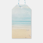 Étiquettes-cadeau Plage côtière avec Merci de bateau de pêche (Dos)