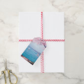 Étiquettes-cadeau Plage de Biarritz (par Kimon Loghi) (Avec de la ficelle)