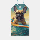 Étiquettes-cadeau Plage de Bulldog (Dos)