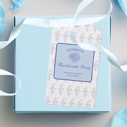 Étiquettes-cadeau Plage de Grandma Beach Bach