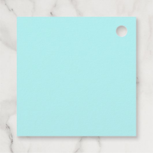 Étiquettes Cadeau Plage de Noël tropicale Aqua Cadeau bleu (Dos)