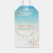 Étiquettes-cadeau Plage de PixDezines/lustres/étoiles de mer (Dos)