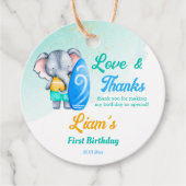 Étiquettes Cadeau Plage de surf océan tropical d'été anniversaire (Devant)