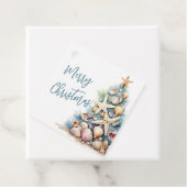 Étiquettes Cadeau Plage Joyeux cadeau de Noël (En situation)