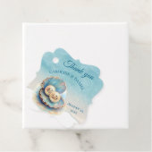Étiquettes Cadeau Plage Mariage Pearls Shell Elégant thème Océan (En situation)