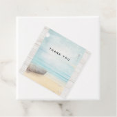 Étiquettes Cadeau Plage nautique avec Rowboat & Fishing Net (En situation)