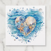 Étiquettes Cadeau Plage Scène Starfish Mariage (Dos)