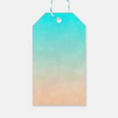 Étiquettes-cadeau Plage tropicale pittoresque avec huttes de chaume  (Dos)