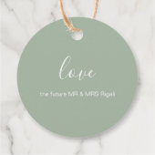 Étiquettes Cadeau Plage Tropicale Tortue de Mer Turquoise Aquarelle (Dos)