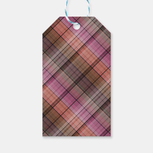 Étiquettes-cadeau Plaid (Devant)