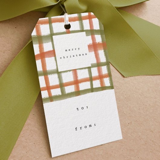 Étiquettes Cadeau Plaid | A