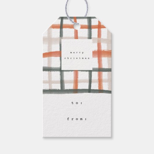 Étiquettes Cadeau Plaid | B (Devant)