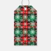 Étiquettes-cadeau Plaid Et Snowflakes Noël Motif 1 (Dos)