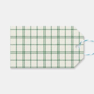 Étiquettes-cadeau Plaid Menthe