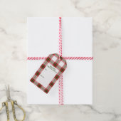 Étiquettes-cadeau Plaid Tidings Fêtes de Noël (Avec de la ficelle)