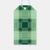 Étiquettes-cadeau Plaid vert (Dos)