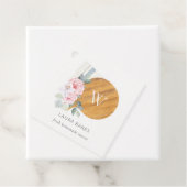 Étiquettes Cadeau Planche à découper florale Blush Napkin Restaurati (En situation)