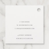 Étiquettes Cadeau Planche à découper florale Blush Napkin Restaurati (Dos)