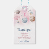 Étiquettes-cadeau Planètes spatiales Rockship Merci (Devant)