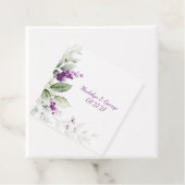 Étiquettes Cadeau Plante de lavande violet vert pâle Feuille Mariage (En situation)