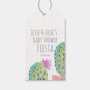 Étiquettes-cadeau Plantes de cactus à l'aquarelle peintes à la main