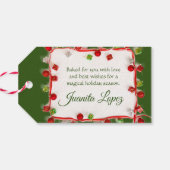 Étiquettes-cadeau Plaque de cookies de Noël faits maison (Dos Horizontal)