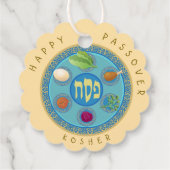 Étiquettes Cadeau Plaque de séchage de la Pâque Kasher Pesach (Dos)