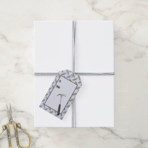 Étiquettes-cadeau Plaque en acier diamant avec marteau