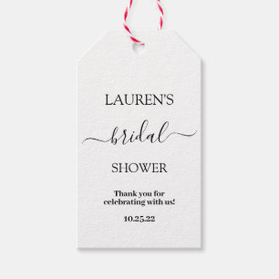 Étiquettes-cadeau Plaques-cadeaux minimalistes de douche nuptiale