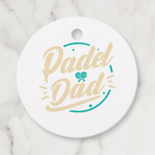 Étiquettes Cadeau Plate-forme de Padel Dad Tennis Paddleball Padel