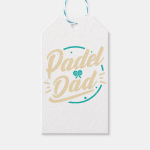 Étiquettes-cadeau Plate-forme de Padel Dad Tennis Paddleball Padel