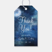 Étiquettes-cadeau Pleine lune Ciel lunaire Merci Mariage céleste (Dos)