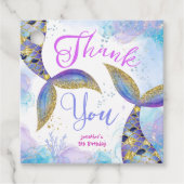 Étiquettes Cadeau Plongez dans cinq filles Sirène 5e anniversaire (Devant)