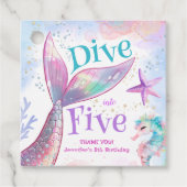 Étiquettes Cadeau Plongez dans cinq sirènes 5e anniversaire (Devant)