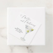 Étiquettes Cadeau Pluie de mariages et Martini  (En situation)