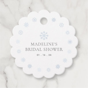 Étiquettes Cadeau Pluie de neige douche de mariée 