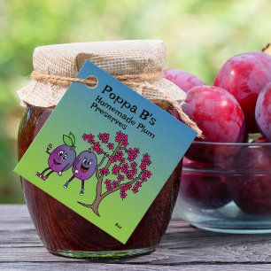 Étiquettes Cadeau Plum Pals Drôle Cartoon Wine Jelly et plus