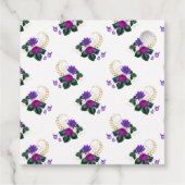 Étiquettes Cadeau Plum profond violet et Mariage d'or (Dos)