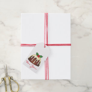 Étiquettes-cadeau Plum Pudding Noël Festif de Noël Anglais