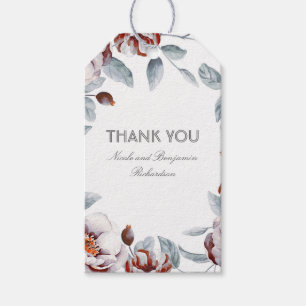 Étiquettes-cadeau Plum Purple Aquarelle Fleurs Élégant Boho