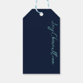 Étiquettes-cadeau Plumes de paon Peacocks Turquoises (Dos)