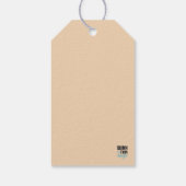 Étiquettes-cadeau Plumes d'or sur Mauve (Dos)