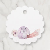 Étiquettes Cadeau Plumes et fleurs Wreath (Dos)