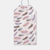 Étiquettes-cadeau Plumes florales de Boho (Dos)