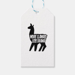 Étiquettes-cadeau Plus de lamas moins de drame